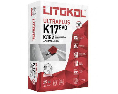 Купить Клей для плитки/ керамогранита/ мозаики/ камня Litokol K17 серый класс C1 25 кг c доставкой