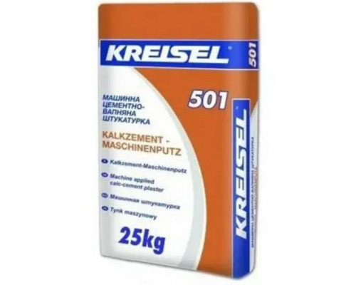 Купить Штукатурка цементная Kreisel 501 KALKZEMENT-MASCHINENPUTZ (перлитовая) серый 30кг c доставкой