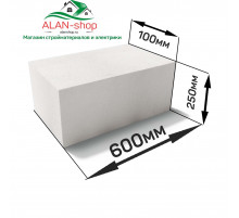 Пеноблок Эко D-500 600х250х100мм, газосиликат