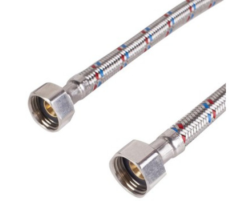 Купить Подводка для воды гибкая 1/2", гайка-гайка 50 см c доставкой