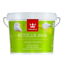 Краска интерьерная полиуретан-акрилатная для полов Tikkurila Betolux Akva A (белая), 9 л