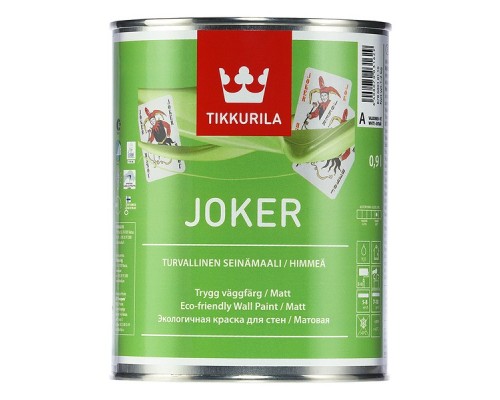 Краска интерьерная акрилатная Tikkurila Jocker A (белая), 0,9 л
