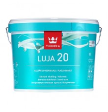 Краска интерьерная акрилатная для влажных помещений Tikkurila Луя 20 C (белая полуматовая под колеровку), 9 л