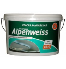 Краска интерьерная латексная Гермес Alpenweiss (белая), 14 кг