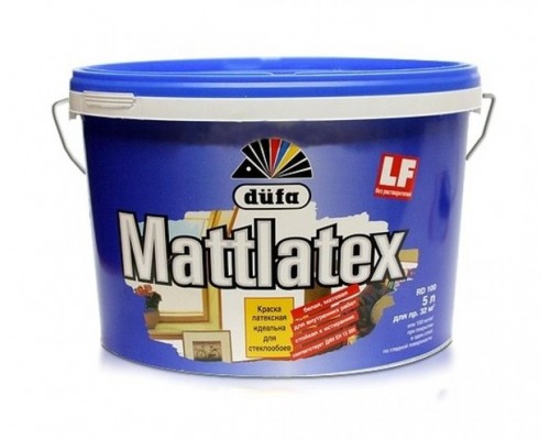 Краска интерьерная латексная Dufa Mattlatex (белая), 5 л