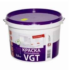 Краска интерьерная акриловая VGT ВД-АК-2180 для стен (белоснежная), 15 кг