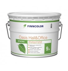 Краска интерьерная водно-дисперсионная Finncolor Oasis Hall&Office (белая), 9 л