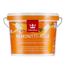 Краска интерьерная акрилатная для влажных помещений Tikkurila Ремонтти-Ясся A (белая полуматовая), 2,7 л