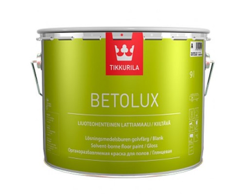 Краска интерьерная алкидно-уретановая для полов Tikkurila Betolux C (полупрозрачная), 9 л