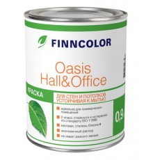 Краска интерьерная водно-дисперсионная Finncolor Oasis Hall&Office (белая), 0,9 л