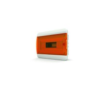 Щит встраиваемый TEKFOR 12 модулей IP41, прозрачная оранжевая дверца