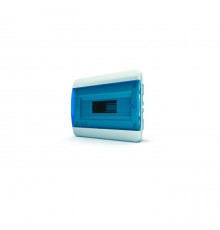 Щит встраиваемый TEKFOR 12 модулей IP41, прозрачная синяя дверца