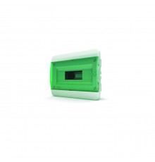 Щит встраиваемый TEKFOR 12 модулей IP41, прозрачная зеленая дверца
