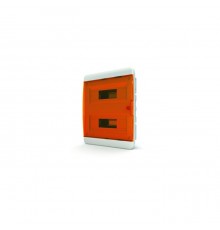 Щит встраиваемый TEKFOR 24 модуля IP41, прозрачная оранжевая дверца