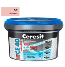 Затирка водоотталкивающая Ceresit CE40 Aquastatic 33 (фламинго), 2 кг