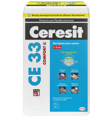Затирка с противогрибковым эффектом Ceresit СЕ 33 Comfort 01 (белая), 25 кг