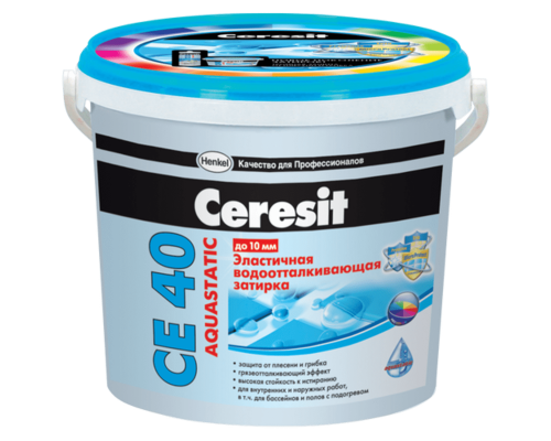 Затирка водоотталкивающая Ceresit CE40 Aquastatic 77 (бирюзовая), 2 кг