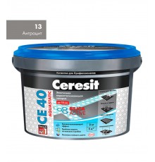 Затирка Ceresit СЕ 40 aquastatic 13 антрацит 2 кг